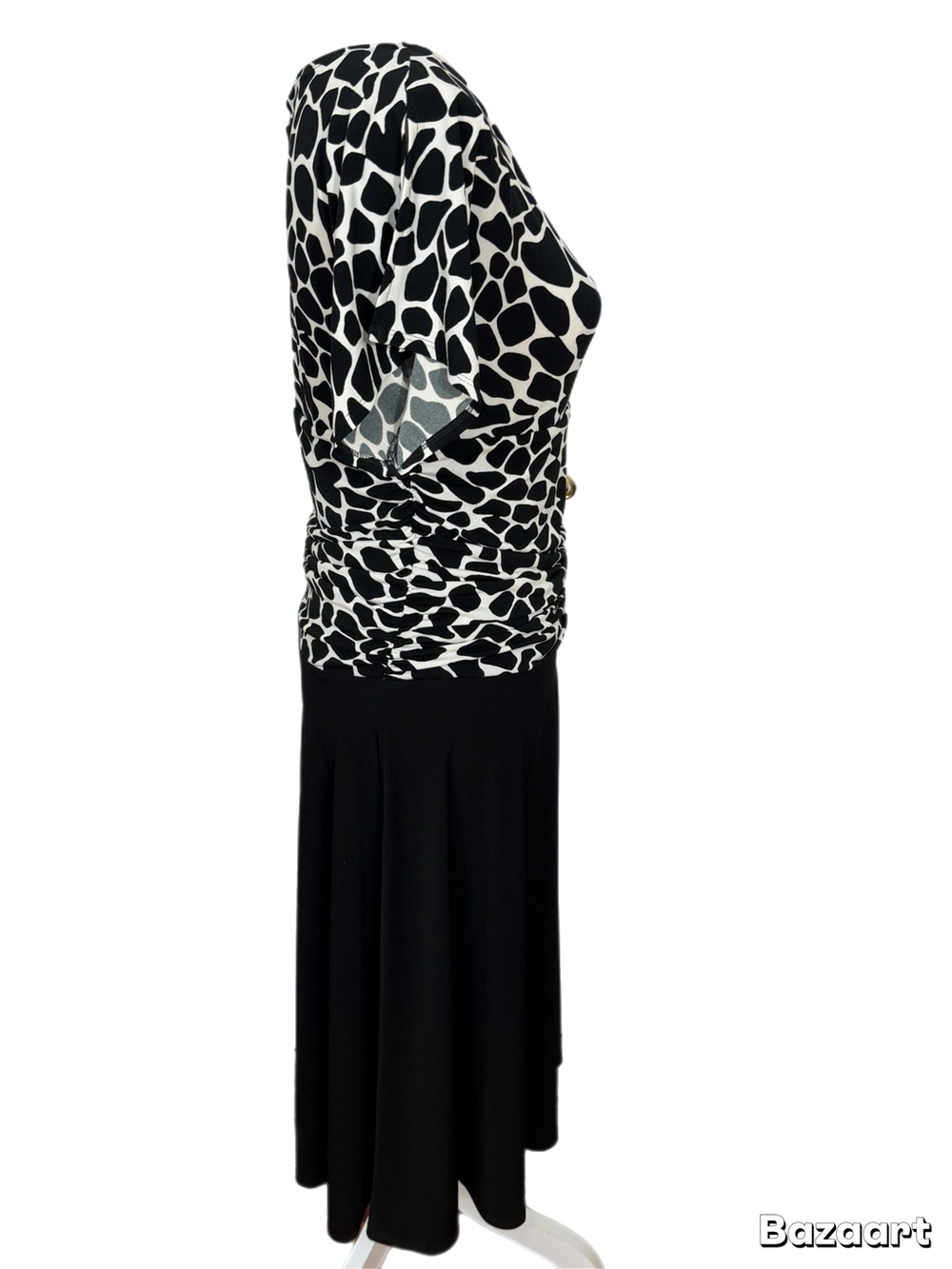 En Focus Studio size 8 Black White Abstract Print Knee Length Dress - Picture 3 of 6